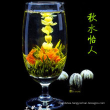 Share Beautiful blooming tea hand made flower tea amaranth and Jasmine   Dried Flowers Lotus In The Water Blooming Tea Balls